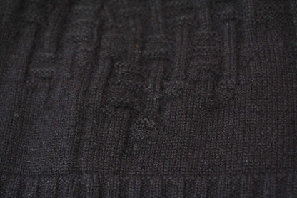 Hermes Knit Cap Beanie Cashmere Black Logo — view 5