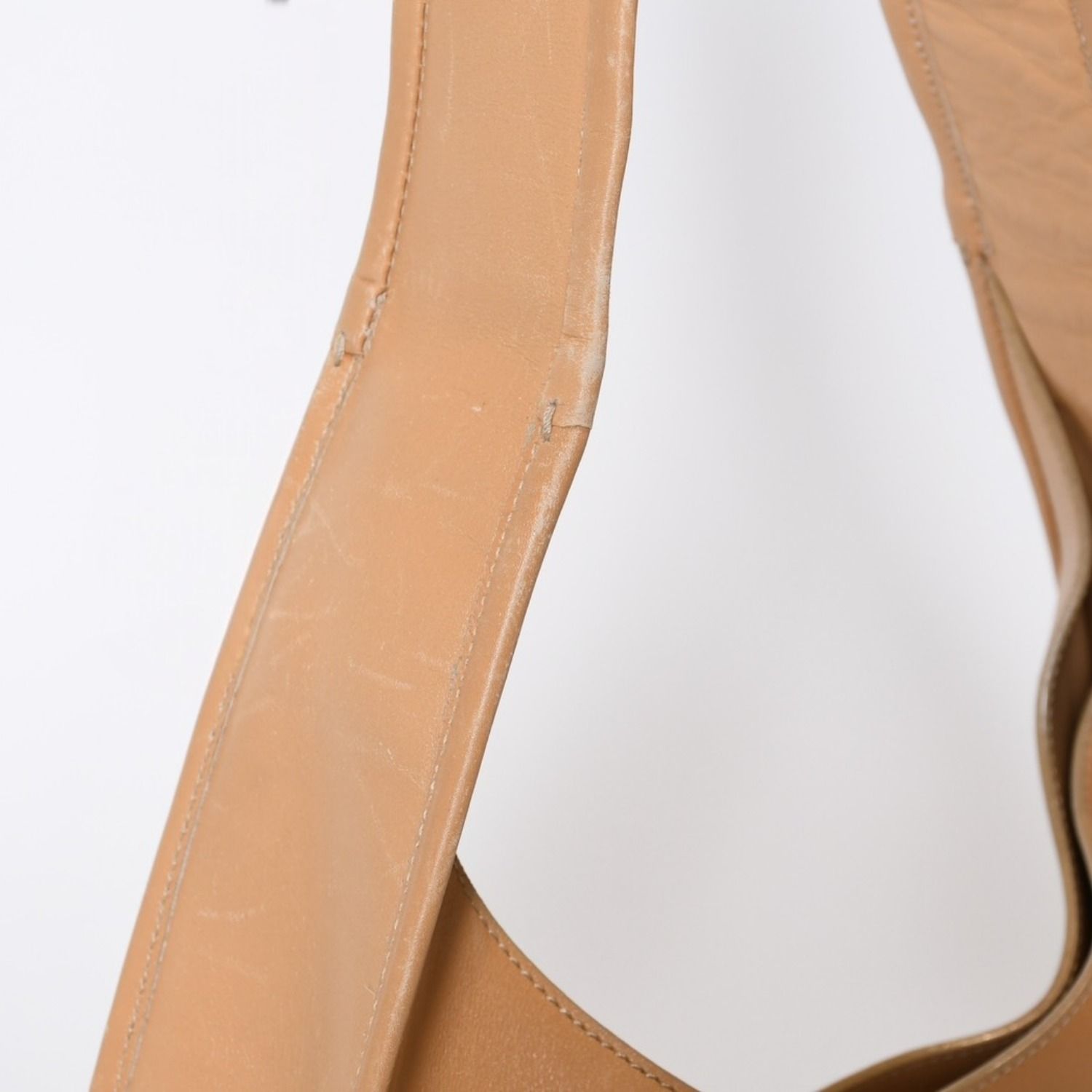 Prada Bag Handbag Beige Leather — view 5