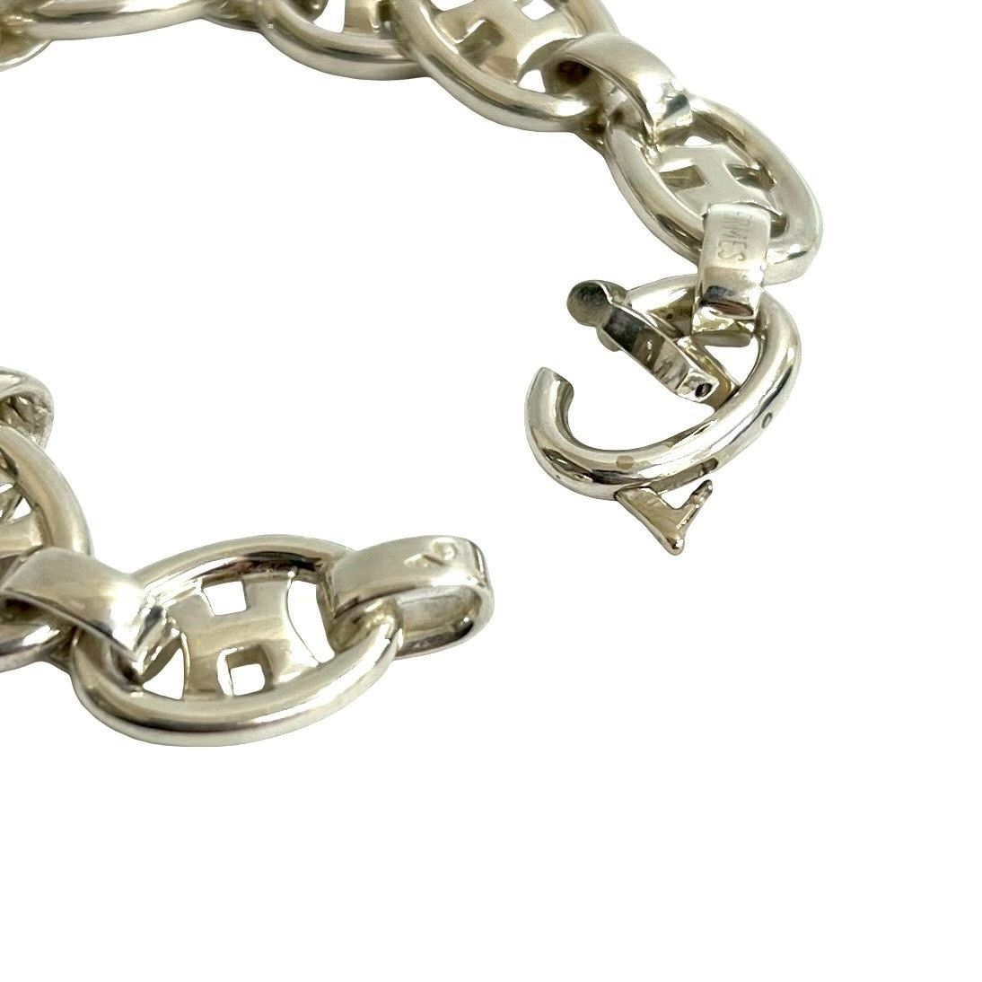 Hermes Logo Bracelet Chain Bangle — view 4
