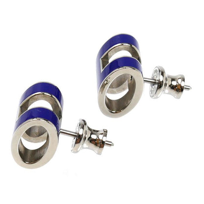 Hermes Metal Mini Pop Earrings Blue Royale — view 3
