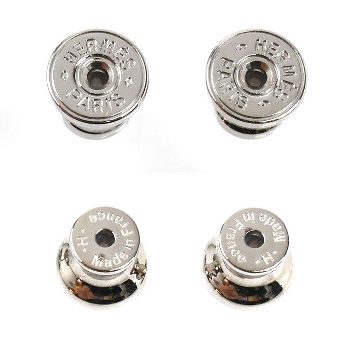 Hermes Metal Mini Pop Earrings Blue Royale — view 4