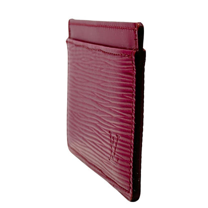 Louis Vuitton Card Case Epi Leather Holder Sample Fuchsia Wine — view 4