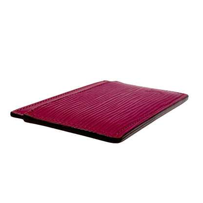 Louis Vuitton Card Case Epi Leather Holder Sample Fuchsia Wine — view 3