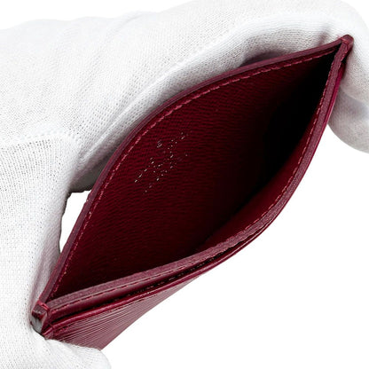 Louis Vuitton Card Case Epi Leather Holder Sample Fuchsia Wine — view 6