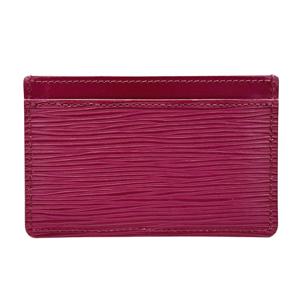 Louis Vuitton Card Case Epi Leather Holder Sample Fuchsia Wine — view 2