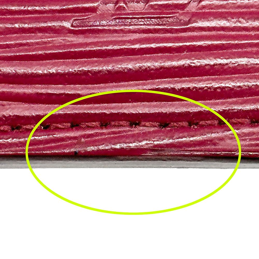 Louis Vuitton Card Case Epi Leather Holder Sample Fuchsia Wine — view 9