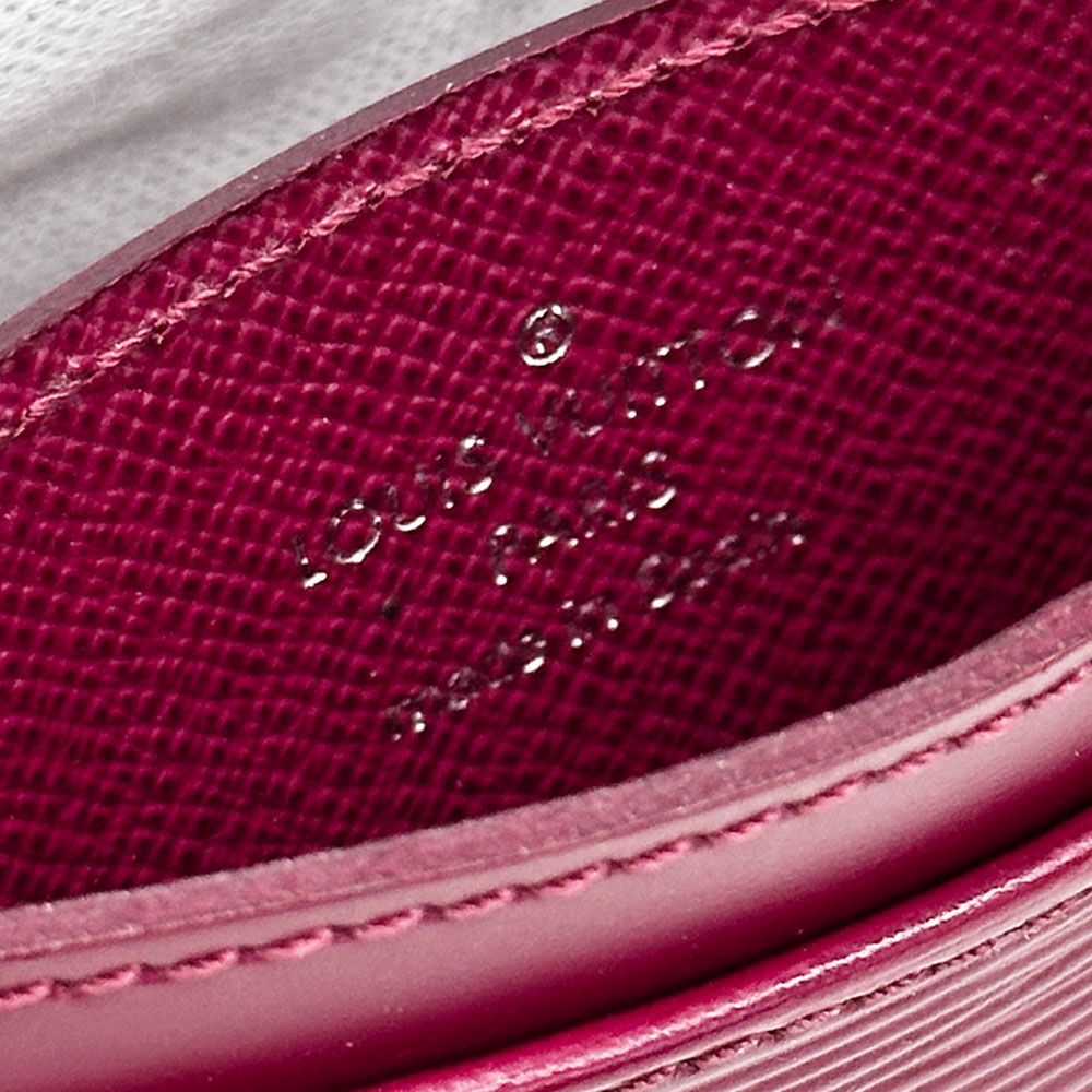 Louis Vuitton Card Case Epi Leather Holder Sample Fuchsia Wine — view 7