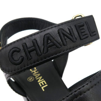 Chanel Sandals Leather Black — view 7