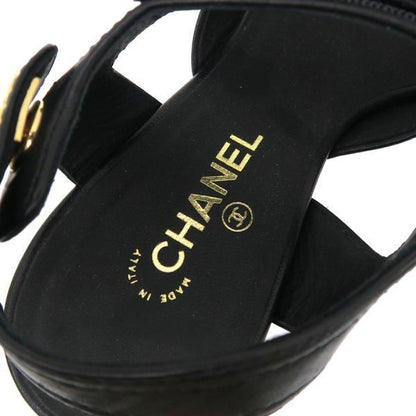 Chanel Sandals Leather Black — view 8