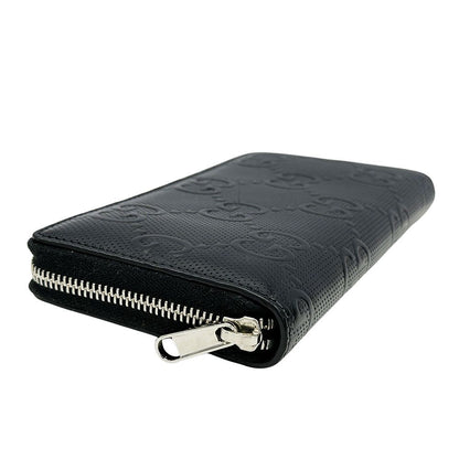 Gucci Wallet GG Emboss Zip Around Leather Black — view 3