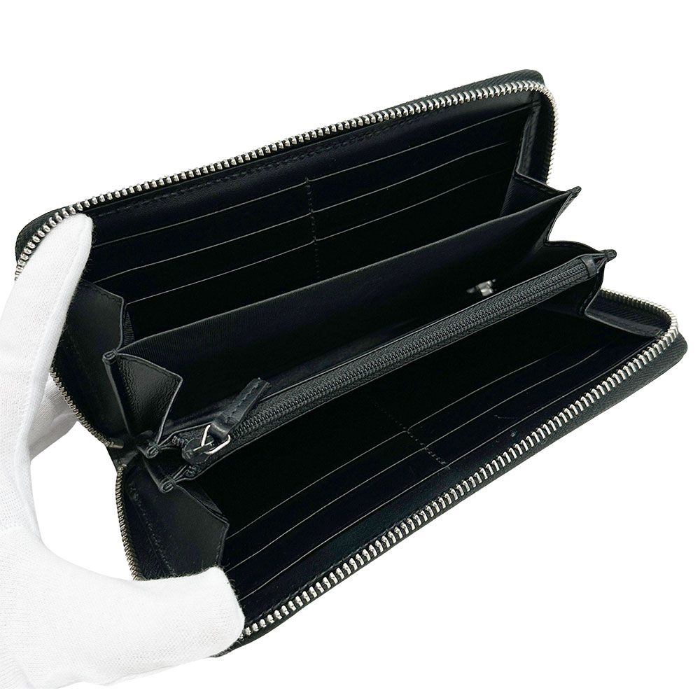 Gucci Wallet GG Emboss Zip Around Leather Black — view 6