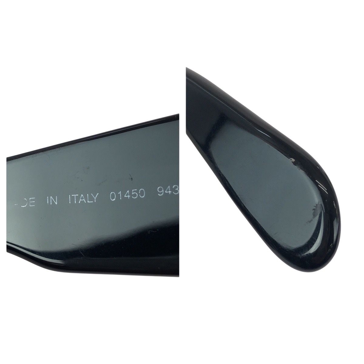 Chanel Vintage Quilted CC Logo Black Gold Acetate Metal — view 8