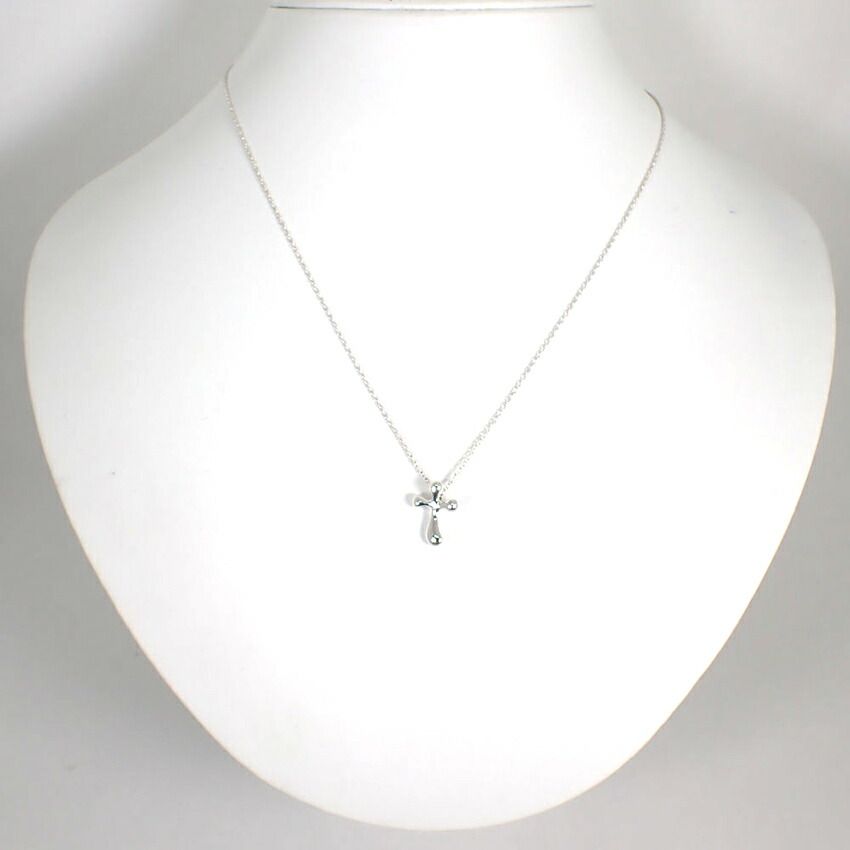 Tiffany & Co 925 Small Cross Pendant Necklace — view 2