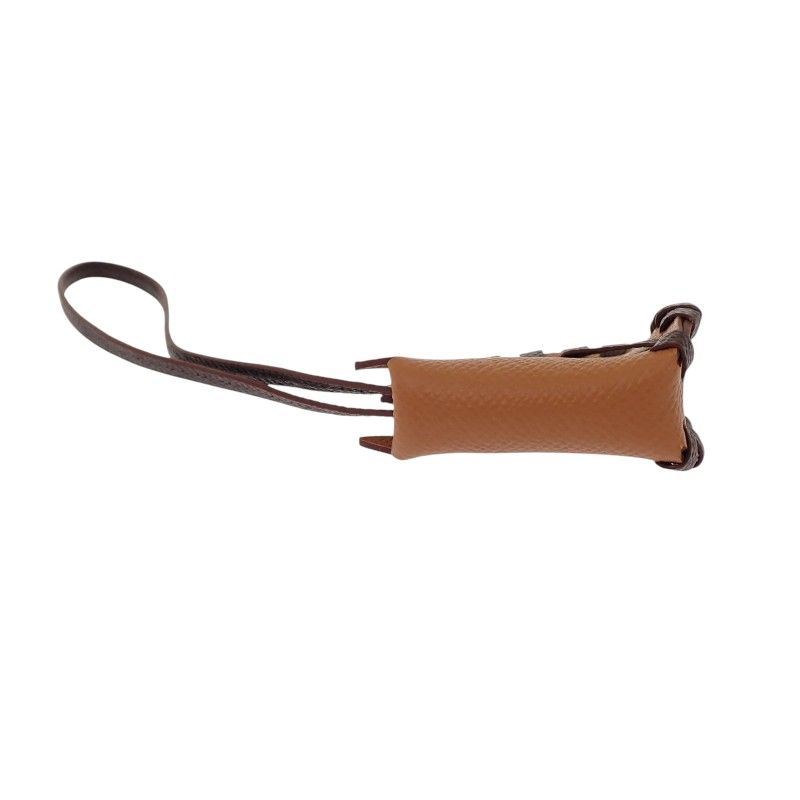 Hermes Cheval Tresse Bag Charm Veau Epsom Chocolat Brown Chocolate — view 4