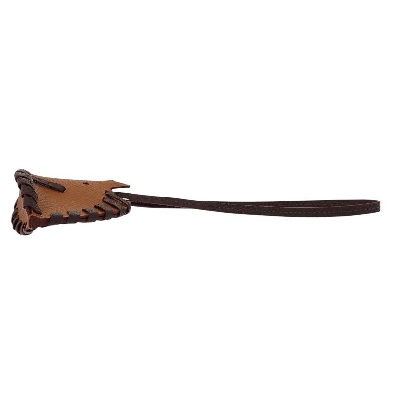 Hermes Cheval Tresse Bag Charm Veau Epsom Chocolat Brown Chocolate — view 3