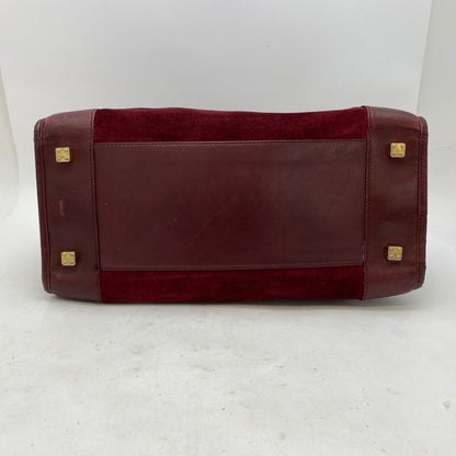 Loewe Handbag Suede Anagram Boston Gold Travel Business