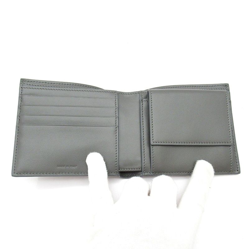 Celine Bifold Wallet Grained Calfskin Gray — view 6
