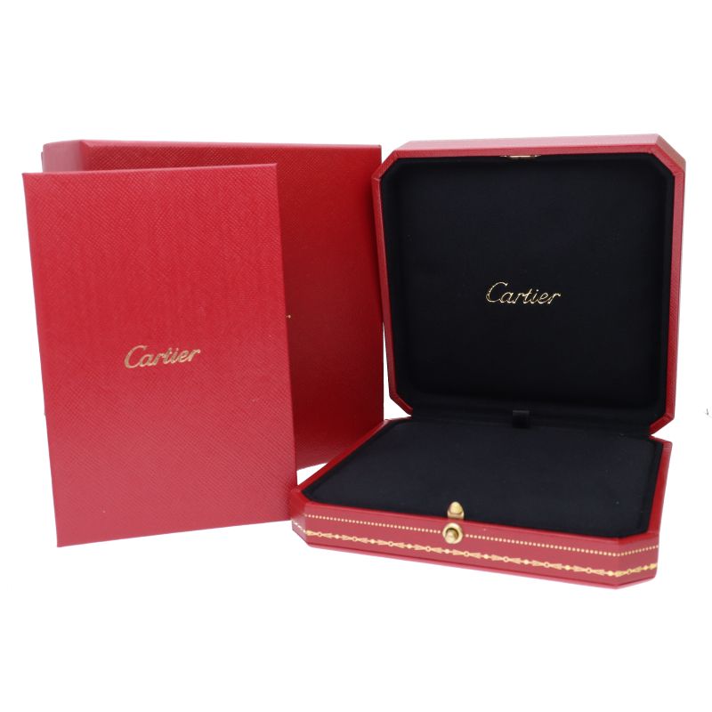 Cartier Logo Double Diamond Necklace 18K Pink Gold — view 5