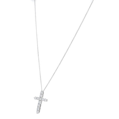 Tiffany & Co Large Cross Diamond Necklace — view 3