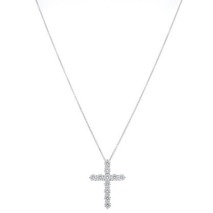 Tiffany & Co Large Cross Diamond Necklace — view 2