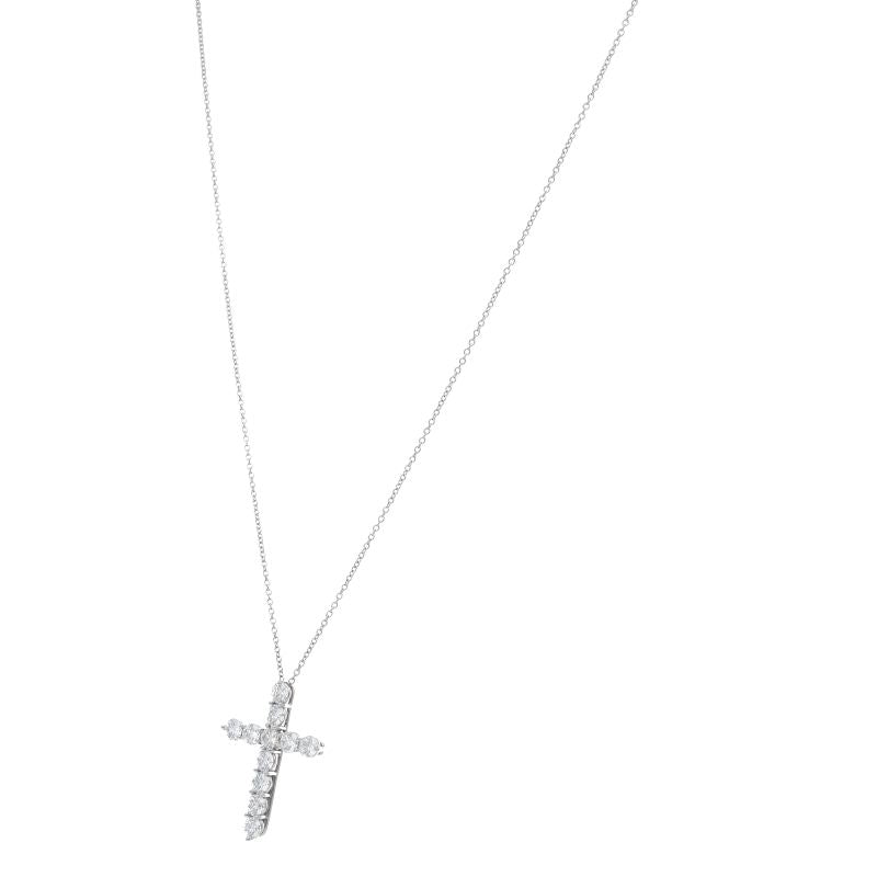 Tiffany & Co Large Cross Diamond Necklace — view 3