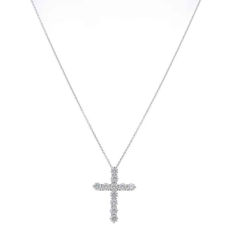 Tiffany & Co Large Cross Diamond Necklace — view 2