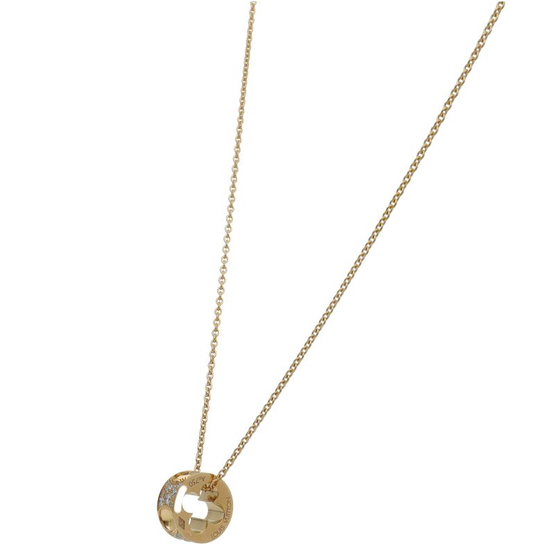 Louis Vuitton Pendentif Empreinte Diamond Necklace 18K Yellow Gold — view 3