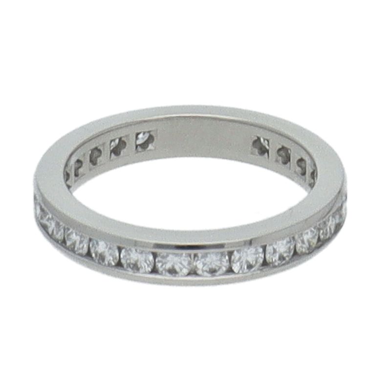 Tiffany & Co Channel Setting Full Eternity Diamond Ring — view 5