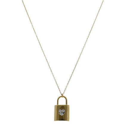 Tiffany & Co Diamond Heartlock Necklace 18K Yellow Gold — view 2