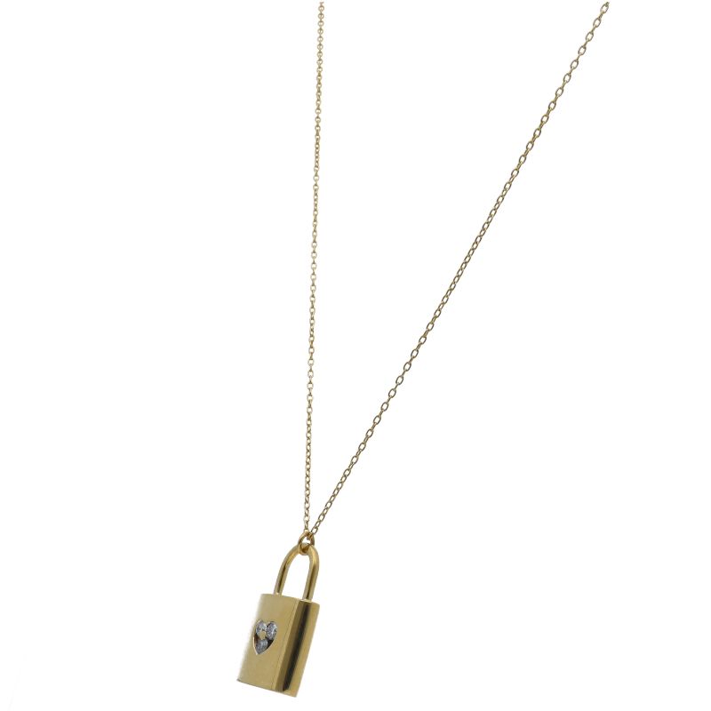 Tiffany & Co Diamond Heartlock Necklace 18K Yellow Gold — view 3