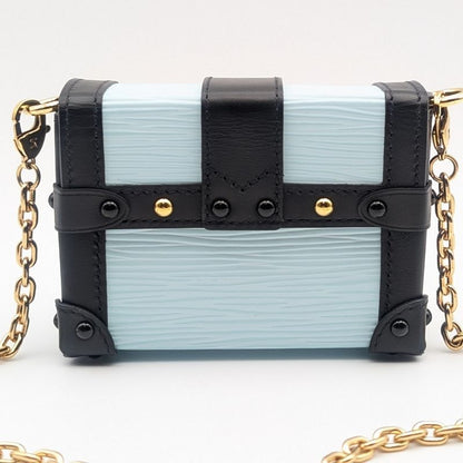 louis vuitton portefeuille trunk  epi blue shoulder bag