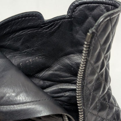 Chanel CC Logo Short Boots Quilted Black