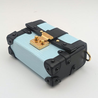 louis vuitton portefeuille trunk  epi blue shoulder bag
