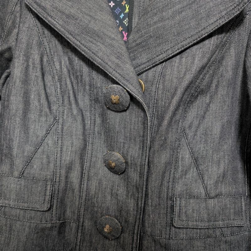 Louis Vuitton Set Denim Jacket Skirt