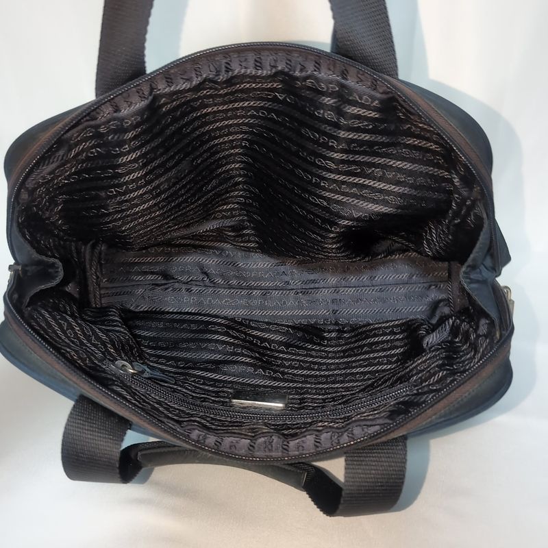 Prada Tessuto Nylon Tote Navy Triangle Logo