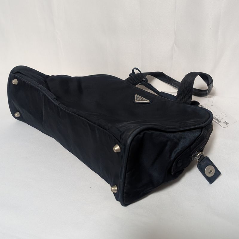 Prada Tessuto Nylon Tote Navy Triangle Logo