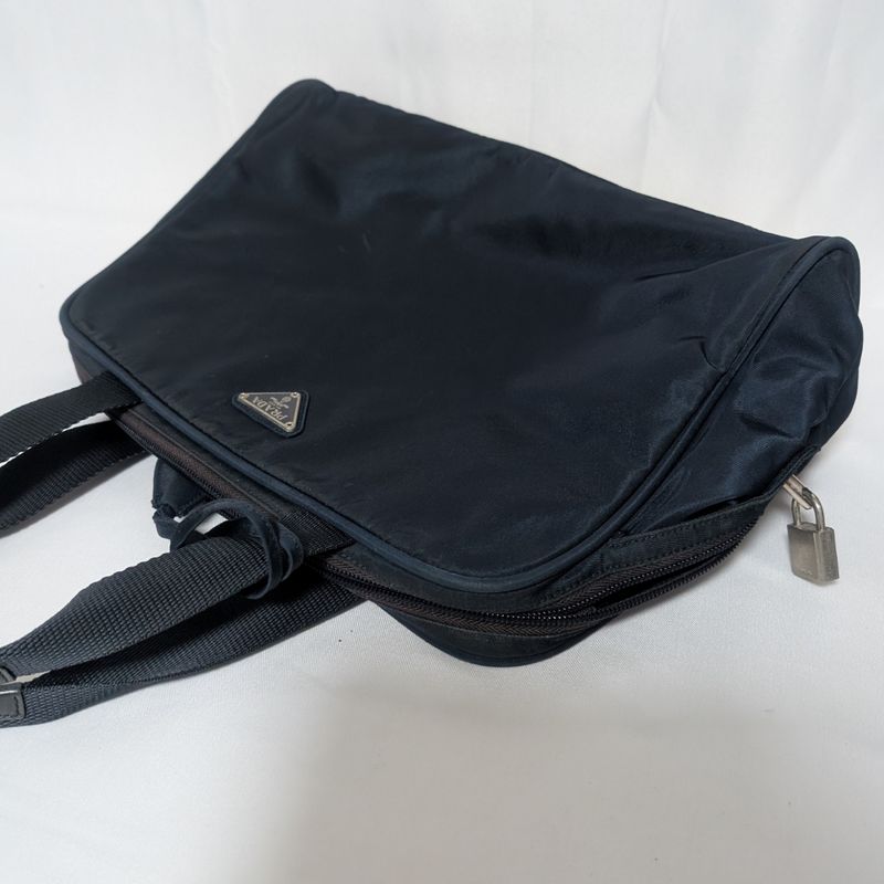 Prada Tessuto Nylon Tote Navy Triangle Logo