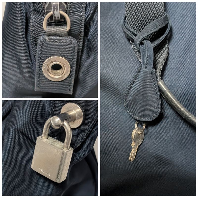 Prada Tessuto Nylon Tote Navy Triangle Logo