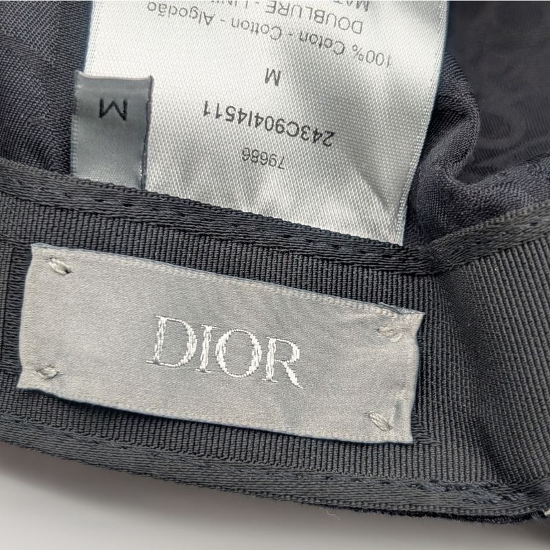 Dior Baseball Cap Black Logo Hat Cotton