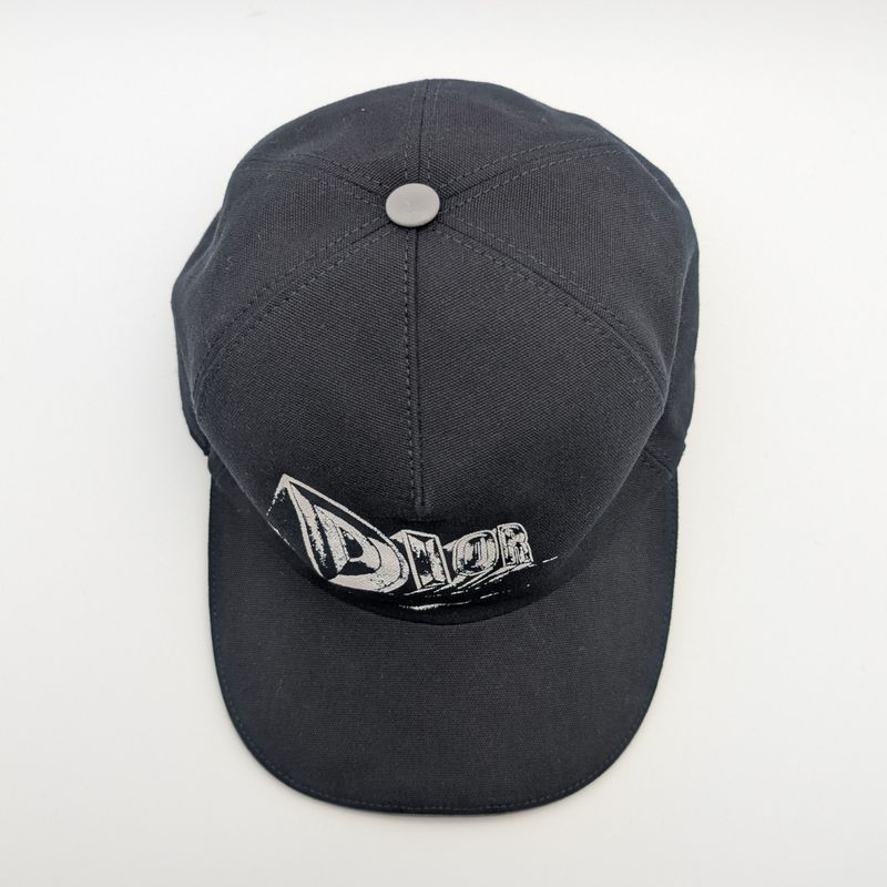 Dior Baseball Cap Black Logo Hat Cotton