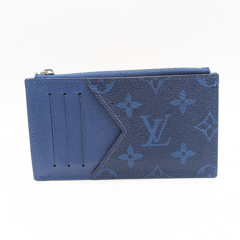 Louis Vuitton Exterior Taigarama Coin Card Holder Cobalt Monogram