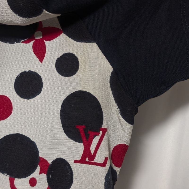 Louis Vuitton T-Shirt Polka Dot Monogram White Black XS