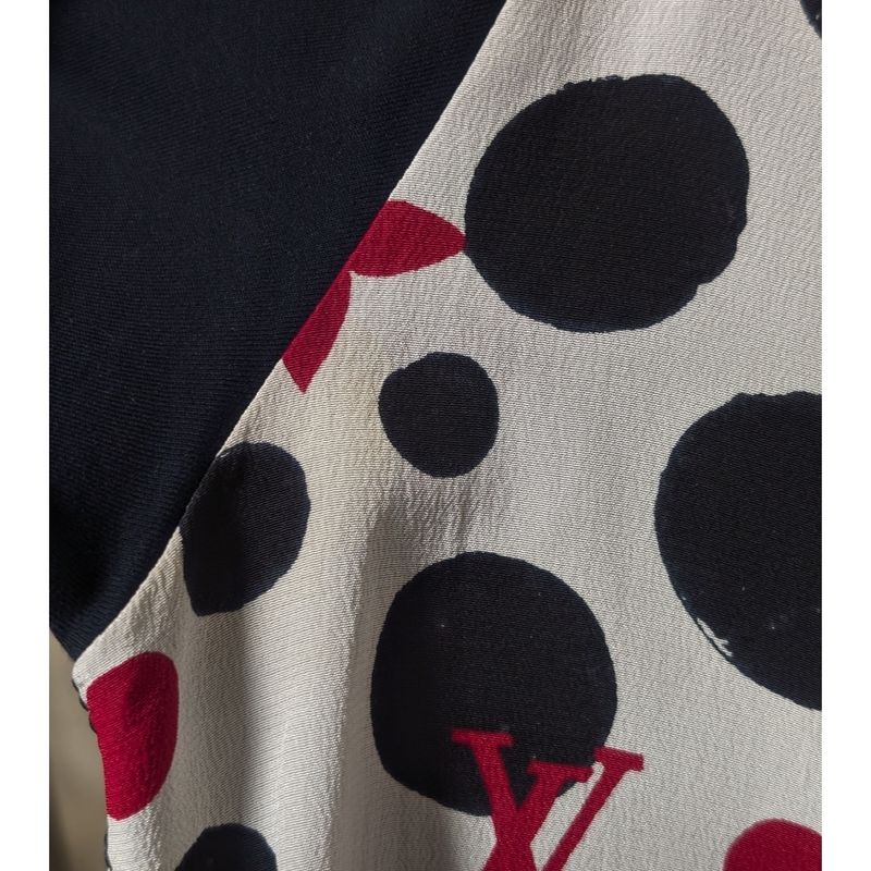 Louis Vuitton T-Shirt Polka Dot Monogram White Black XS
