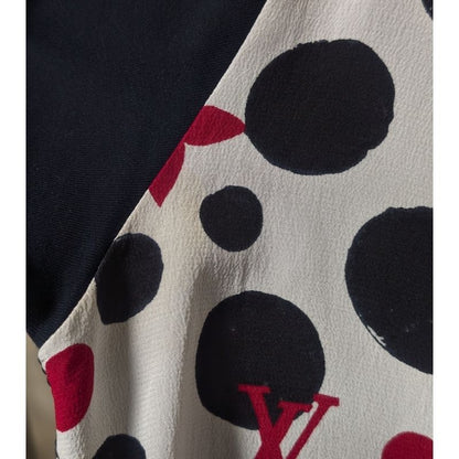 Louis Vuitton T-Shirt Polka Dot Monogram White Black XS