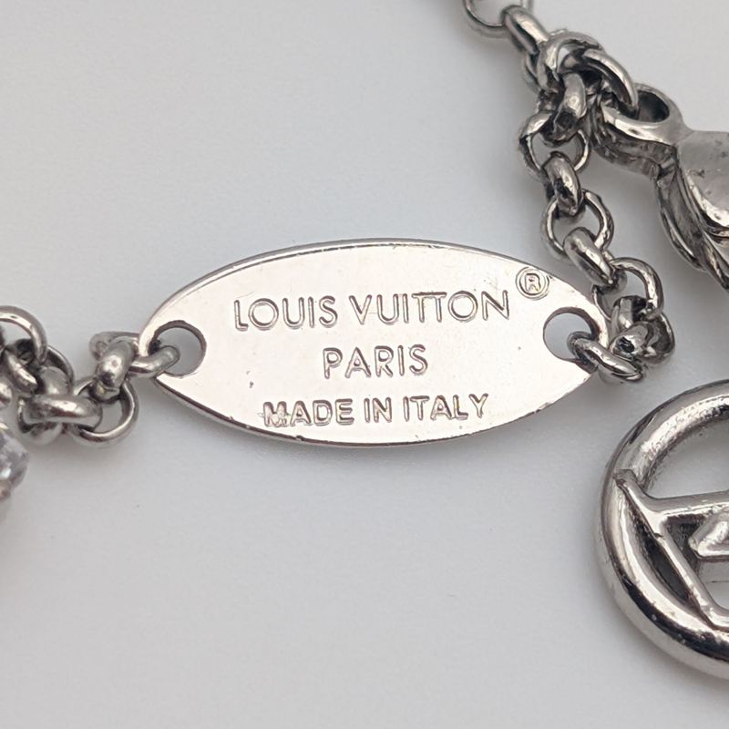 Louis Vuitton LV Silver Rhinestone Bracelet