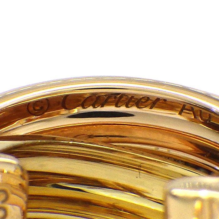 Cartier Earrings Trinity Hoop Three Color 18K Pink Gold White — view 4