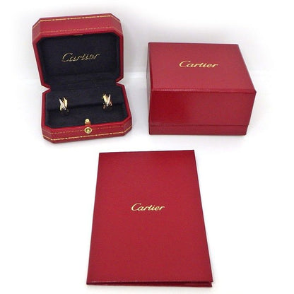 Cartier Earrings Trinity Hoop Three Color 18K Pink Gold White — view 9