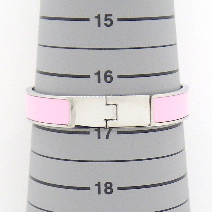 Hermes Bangle Click PM Rose Can Lacquer Metal — view 8