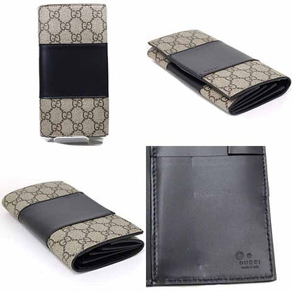 Gucci Bicolor Wallet GG Supreme Beige Ebony — view 6