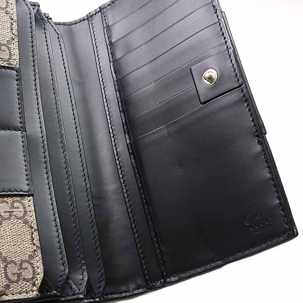 Gucci Bicolor Wallet GG Supreme Beige Ebony — view 4